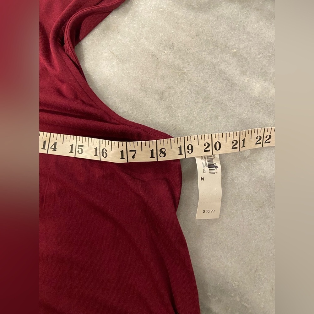 NWT Old Navy Luxe Size M Burgundy Scoop Neck Soft Flowy Stretch Tunic Tank Top - Picture 10 of 11